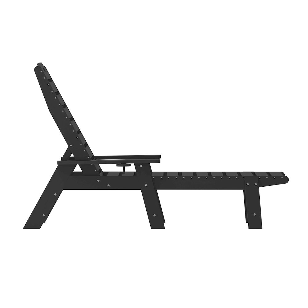 Commercial Adjustable Adirondack Lounger with Cupholder. Picture 10