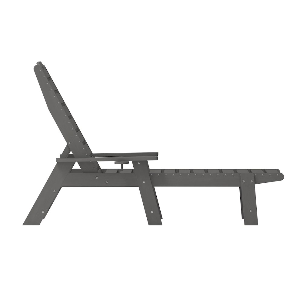 Commercial Adjustable Adirondack Lounger with Cupholder. Picture 10