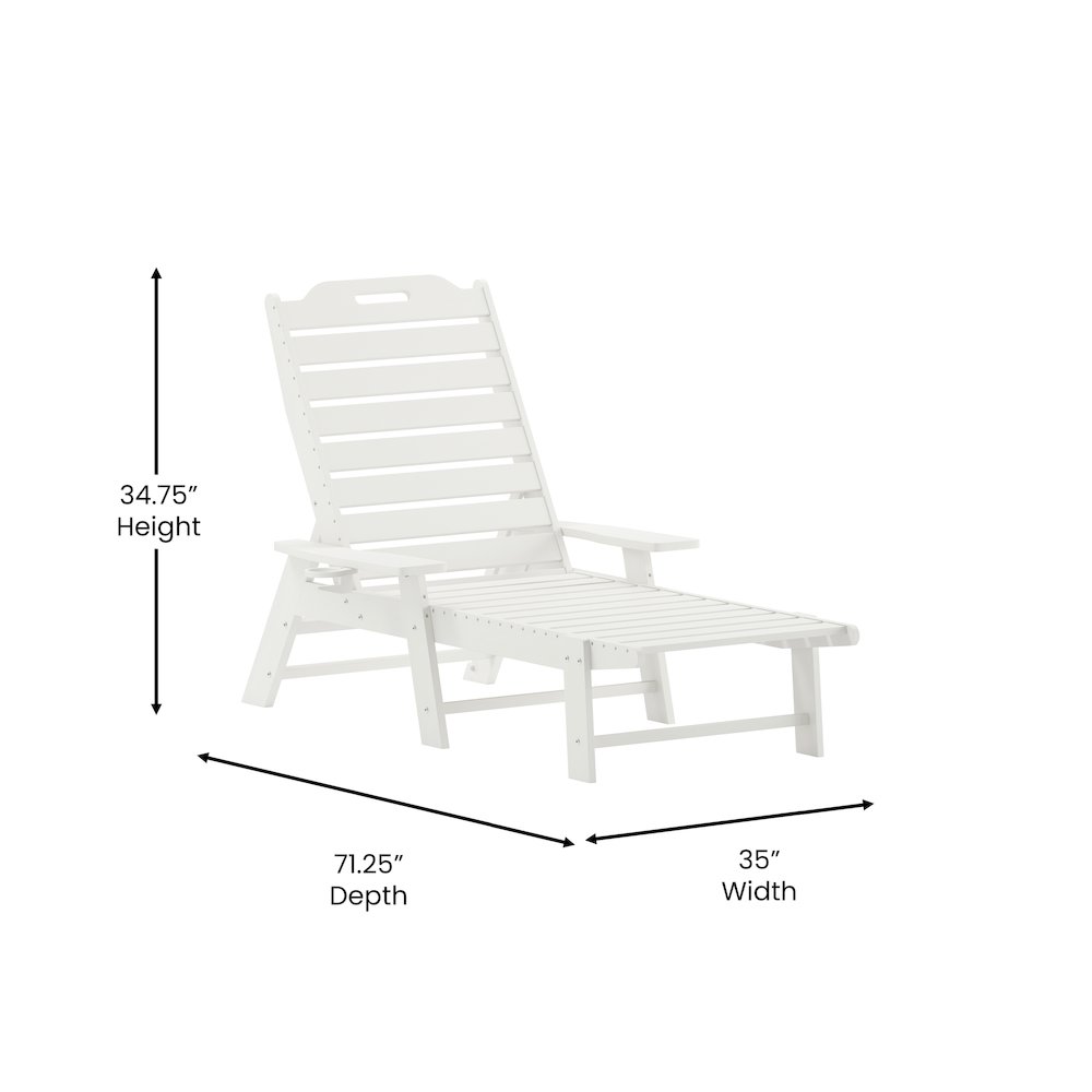 Commercial Adjustable Adirondack Lounger with Cupholder. Picture 5