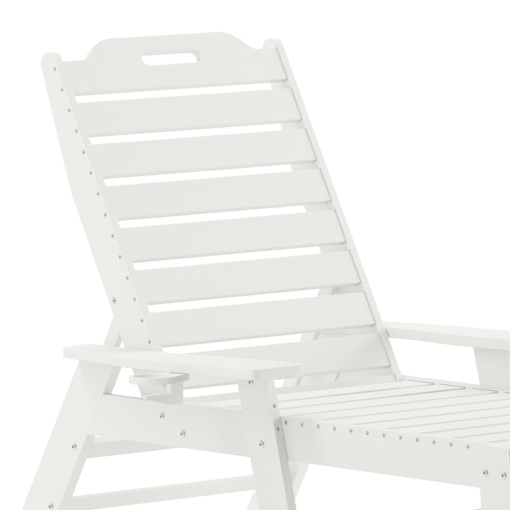 Commercial Adjustable Adirondack Lounger with Cupholder. Picture 9