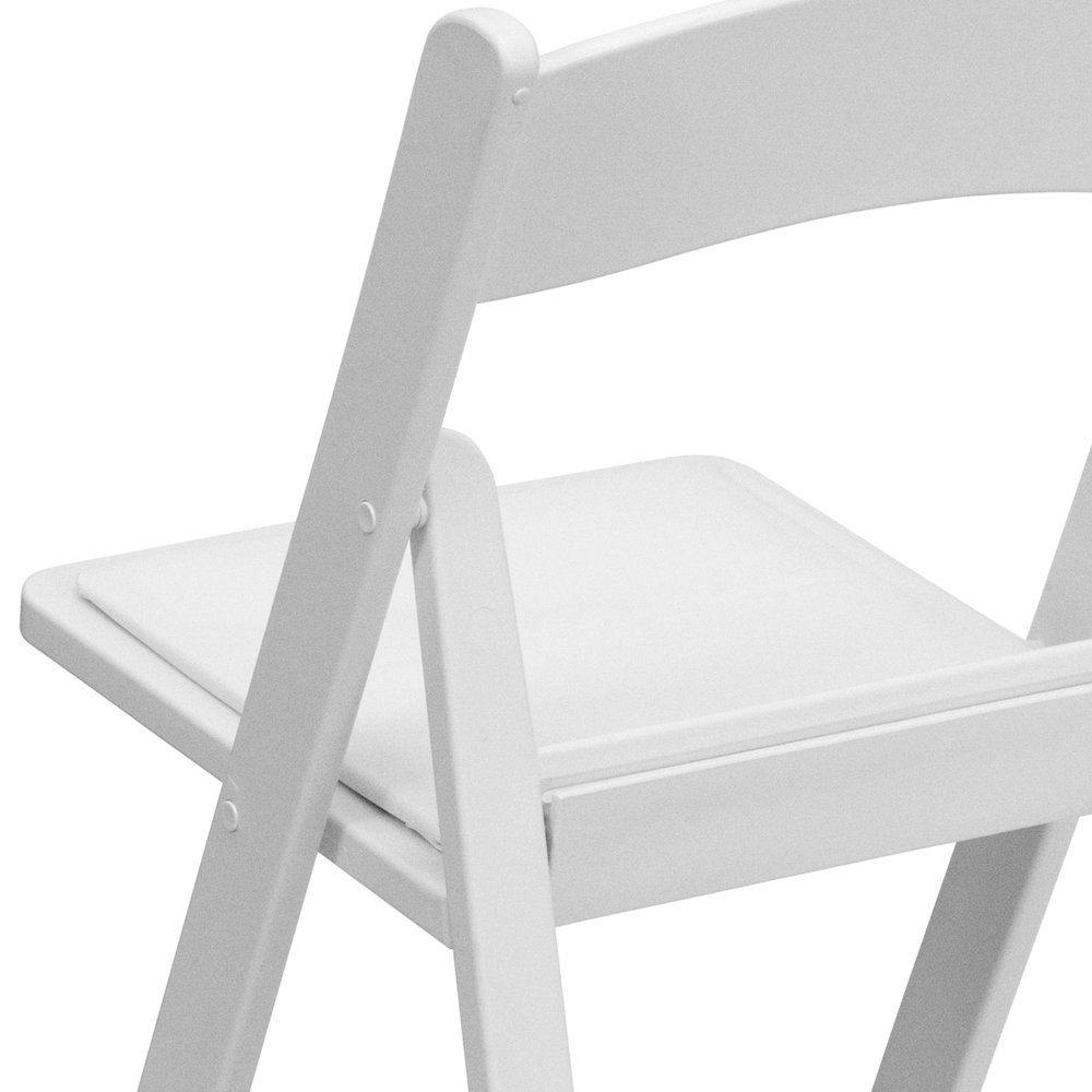 Folding Chair - White Resin - 2 Pack 800LB Weight Capacity. Picture 14