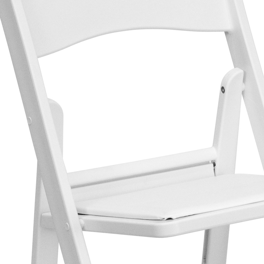 Folding Chair - White Resin - 2 Pack 800LB Weight Capacity. Picture 17