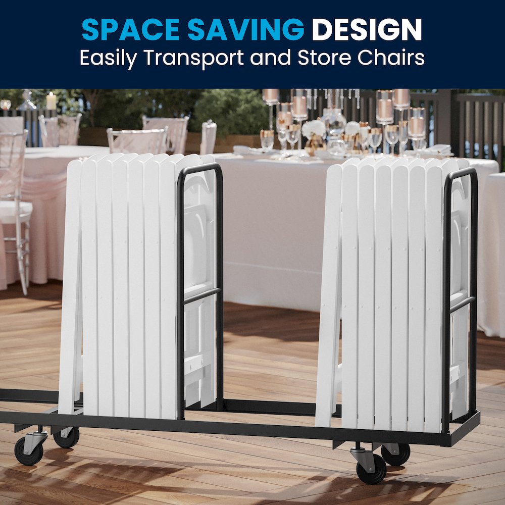 Folding Chair - White Resin - 2 Pack 800LB Weight Capacity. Picture 9