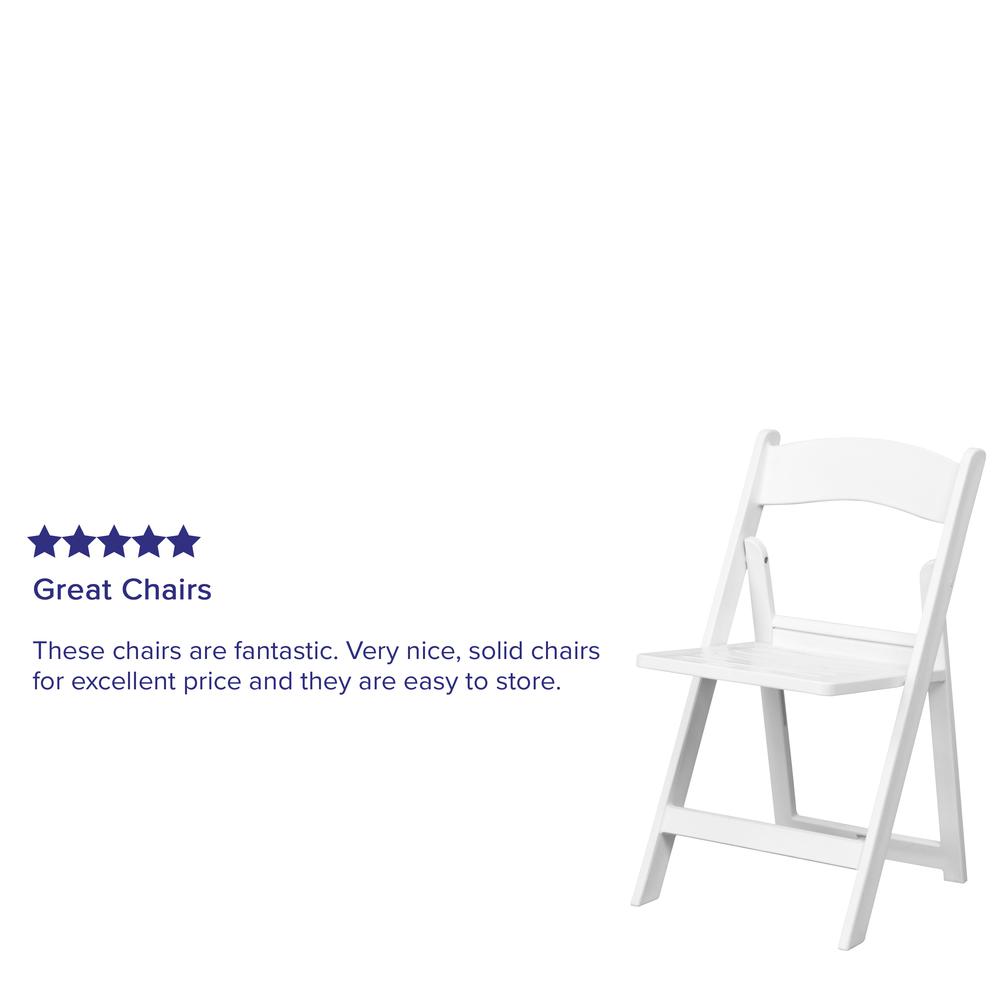 1000 lb. Capacity White Resin Folding Chair with Slatted Seat. Picture 20