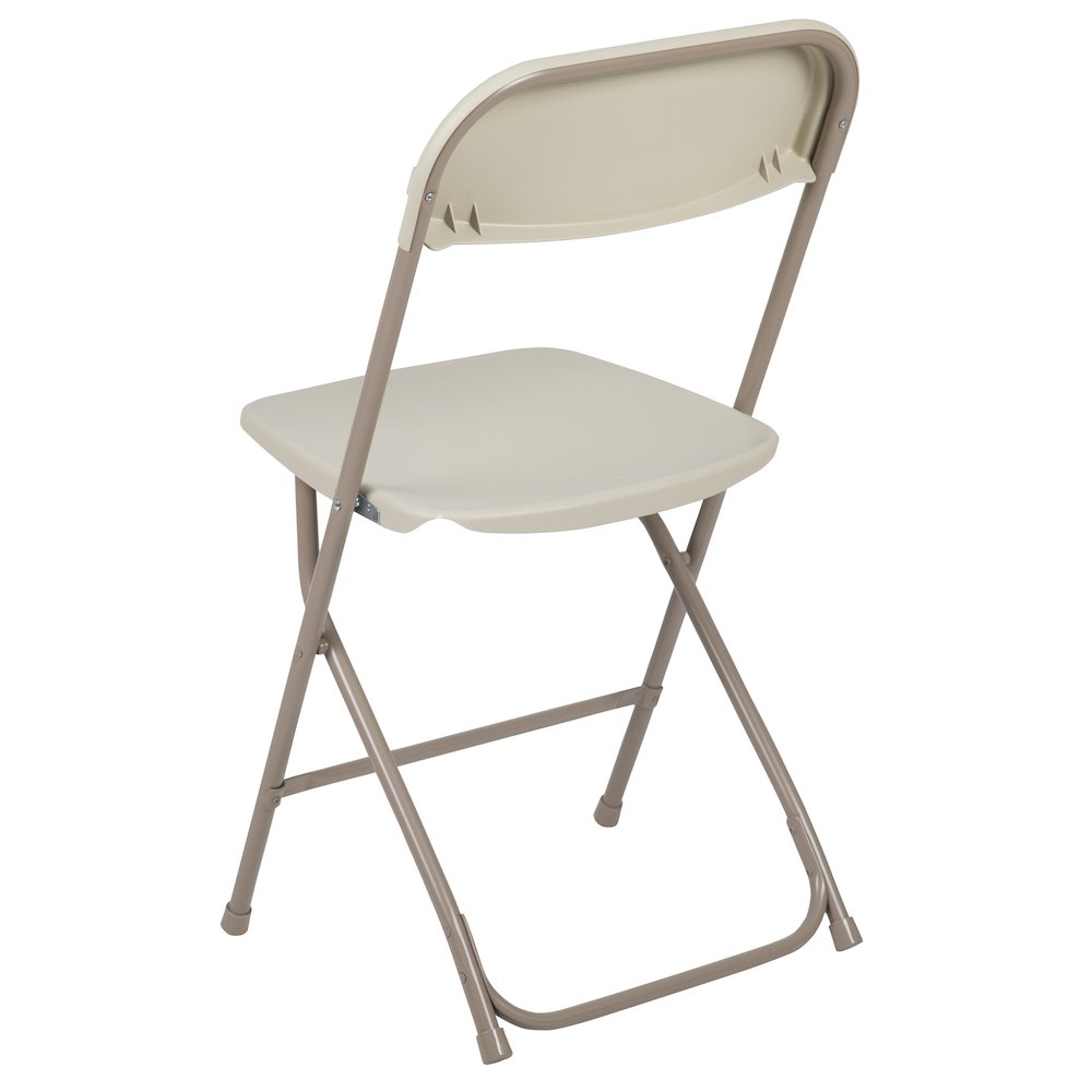 Plastic Folding Chair Beige - 2 Pack 650LB Weight Capacity. Picture 12