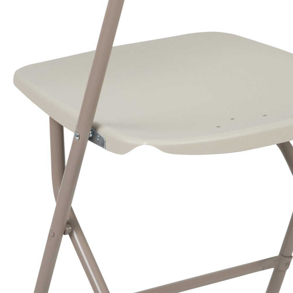 Plastic Folding Chair Beige - 2 Pack 650LB Weight Capacity. Picture 17