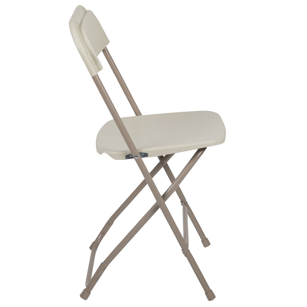 Plastic Folding Chair Beige - 2 Pack 650LB Weight Capacity. Picture 14