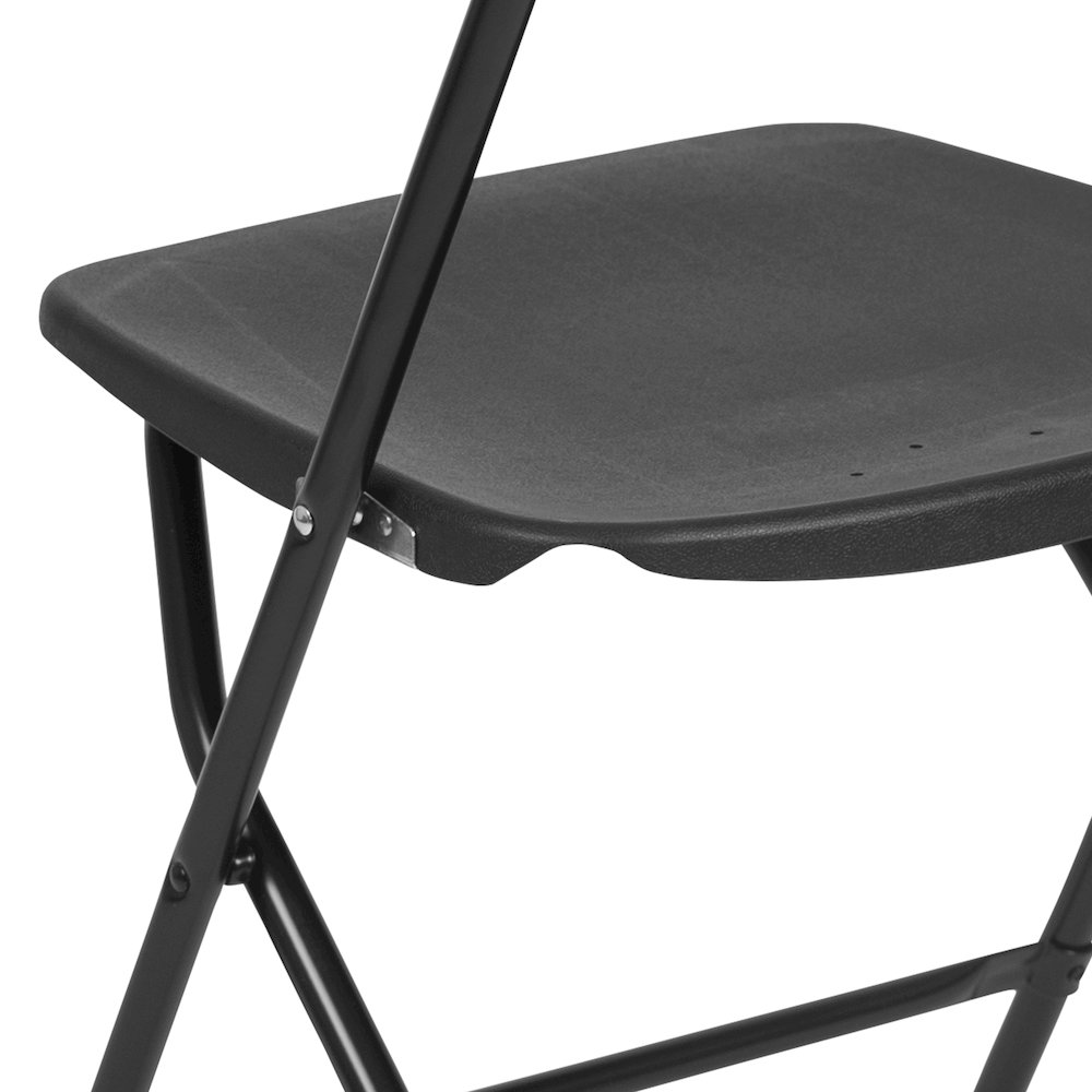 Plastic Folding Chair Black - 2 Pack 650LB Weight Capacity. Picture 17