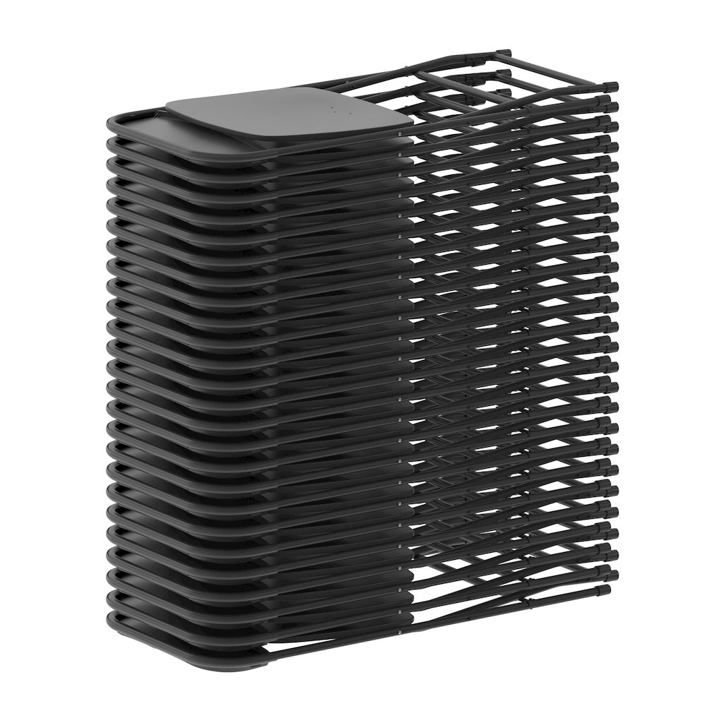 Plastic Folding Chair Black - 2 Pack 650LB Weight Capacity. Picture 18