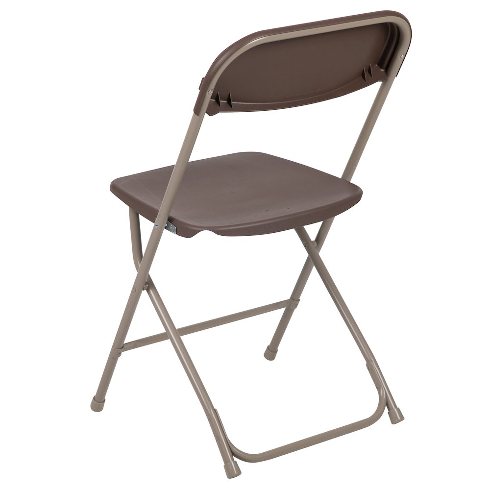 Plastic Folding Chair Brown - 2 Pack 650LB Weight Capacity. Picture 12
