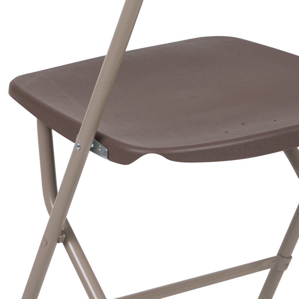 Plastic Folding Chair Brown - 2 Pack 650LB Weight Capacity. Picture 17