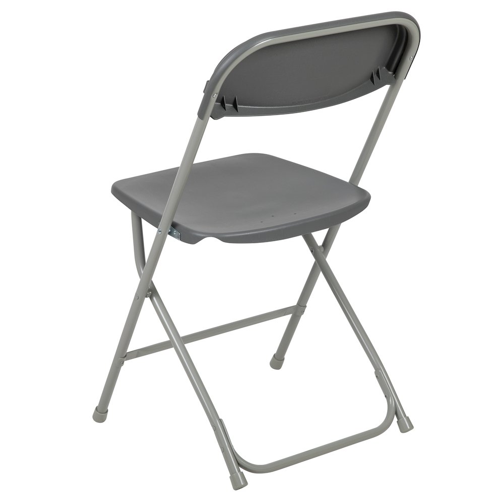 Plastic Folding Chair Grey - 2 Pack 650LB Weight Capacity. Picture 12