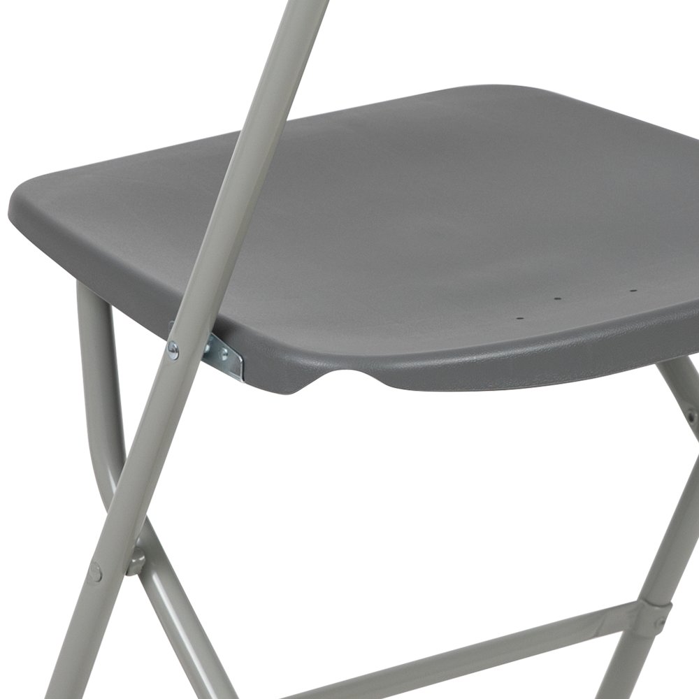 Plastic Folding Chair Grey - 2 Pack 650LB Weight Capacity. Picture 17