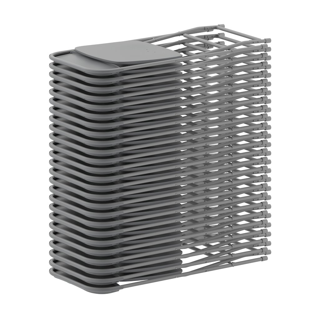 Plastic Folding Chair Grey - 2 Pack 650LB Weight Capacity. Picture 18