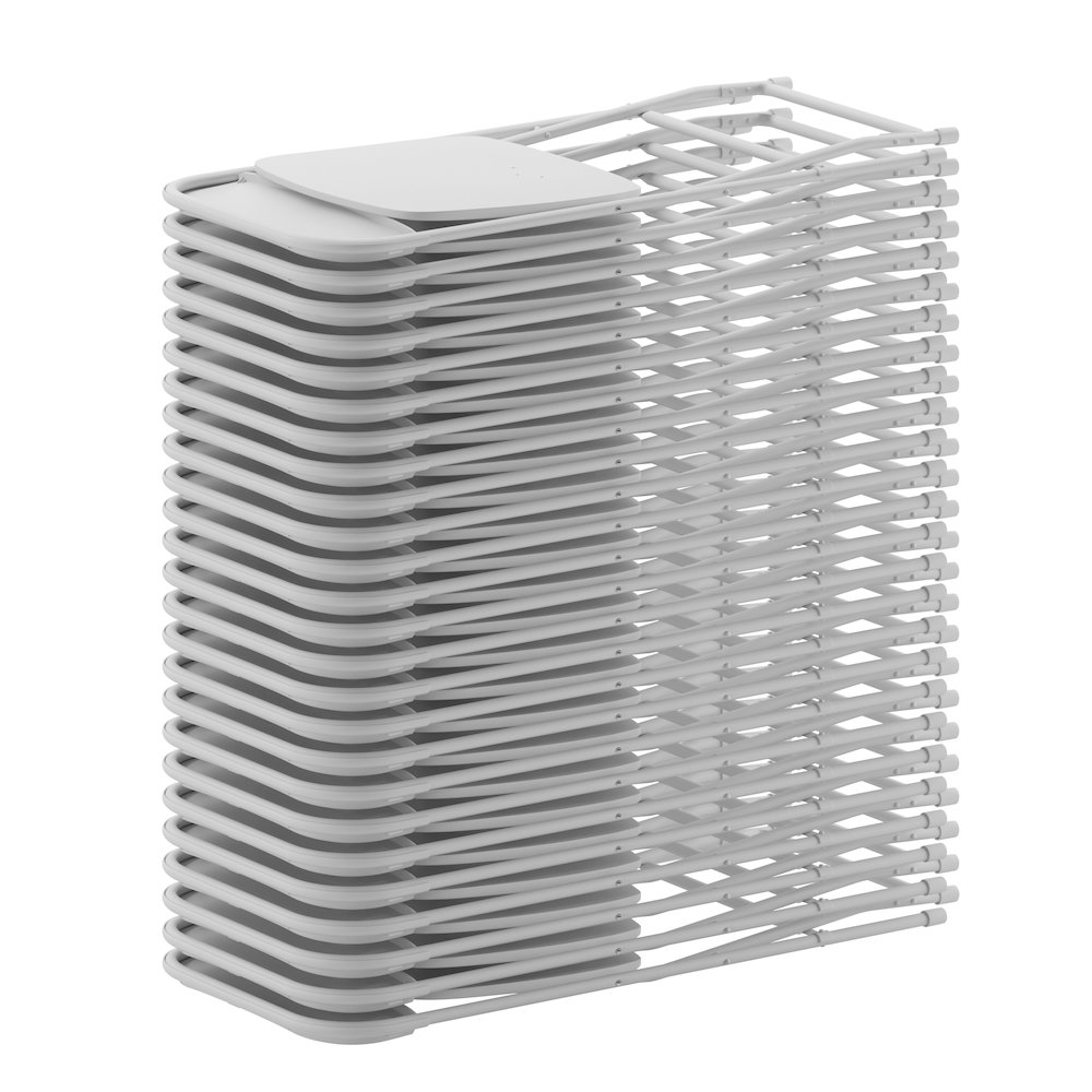 Plastic Folding Chair White - 2 Pack 650LB Weight Capacity. Picture 18