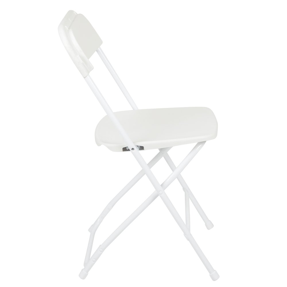 Plastic Folding Chair White - 2 Pack 650LB Weight Capacity. Picture 14