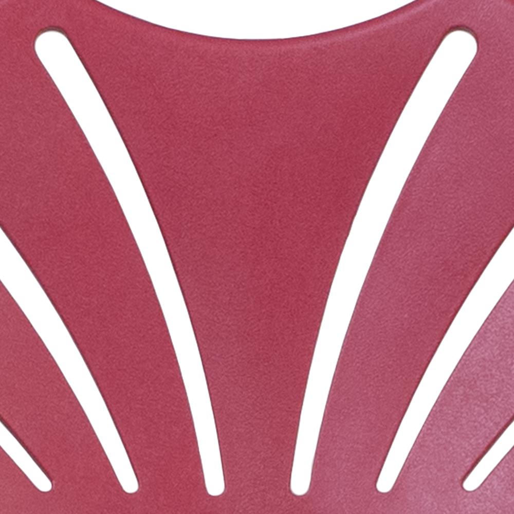 650 lb. Capacity Burgundy Plastic Fan Back Folding Chair. Picture 20