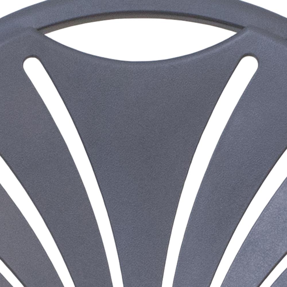 650 lb. Capacity Charcoal Plastic Fan Back Folding Chair. Picture 20