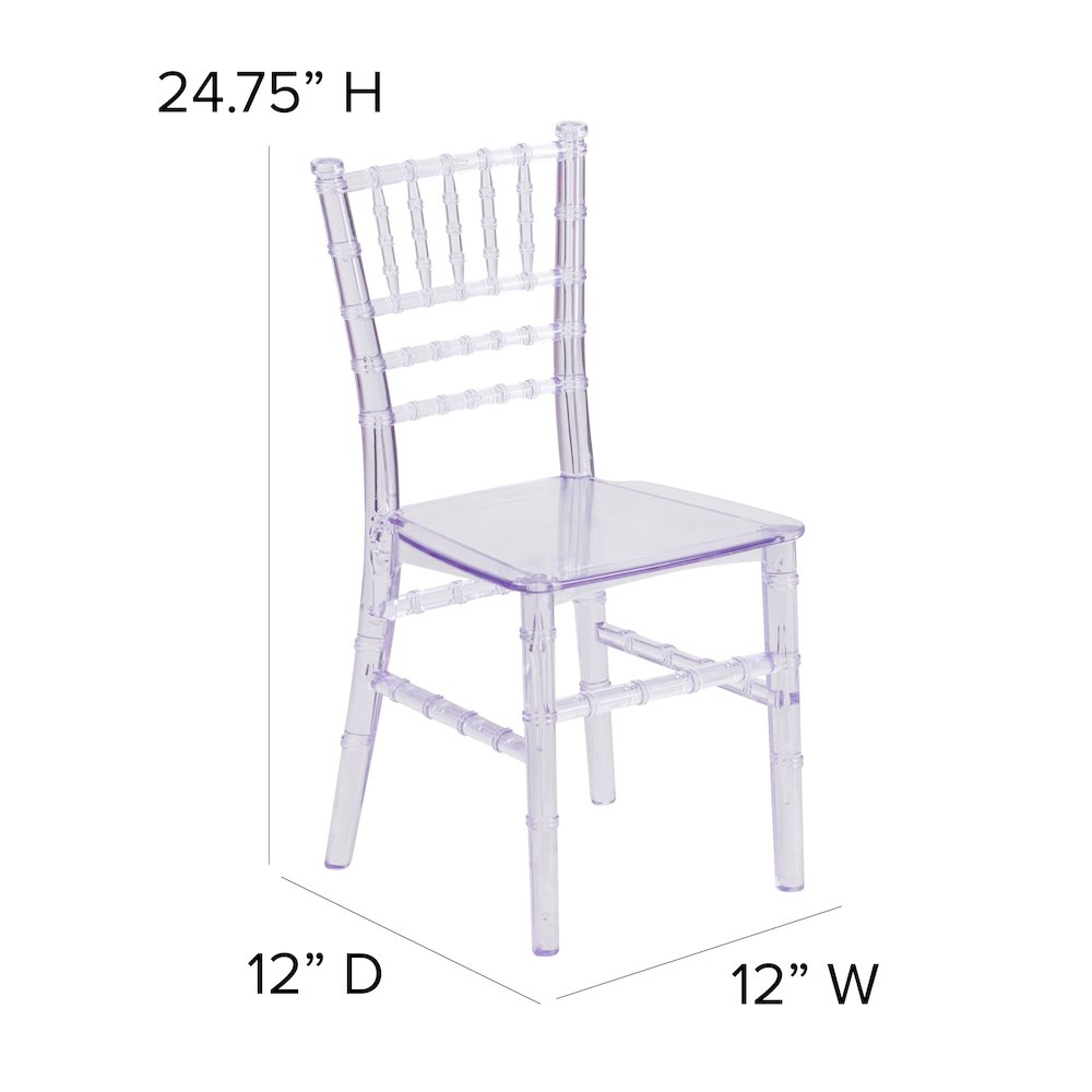 Child’s Crystal Resin Party and Event Chiavari Chair for & Residential Use. Picture 6