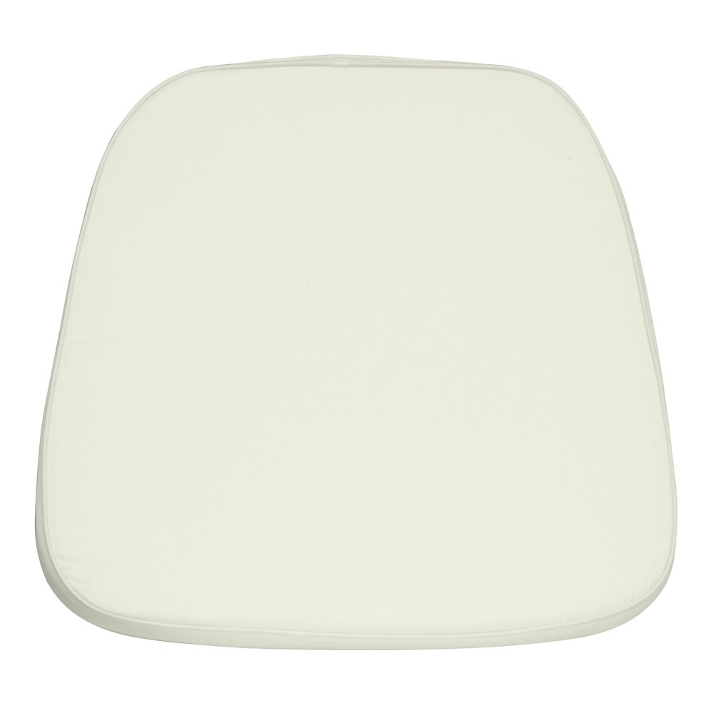 Soft Dark Ivory Fabric Chiavari Chair Cushion. Picture 1
