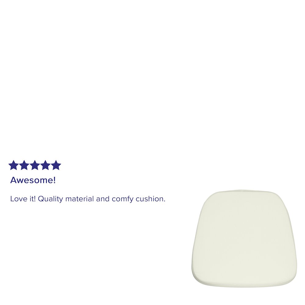 Soft Dark Ivory Fabric Chiavari Chair Cushion. Picture 2