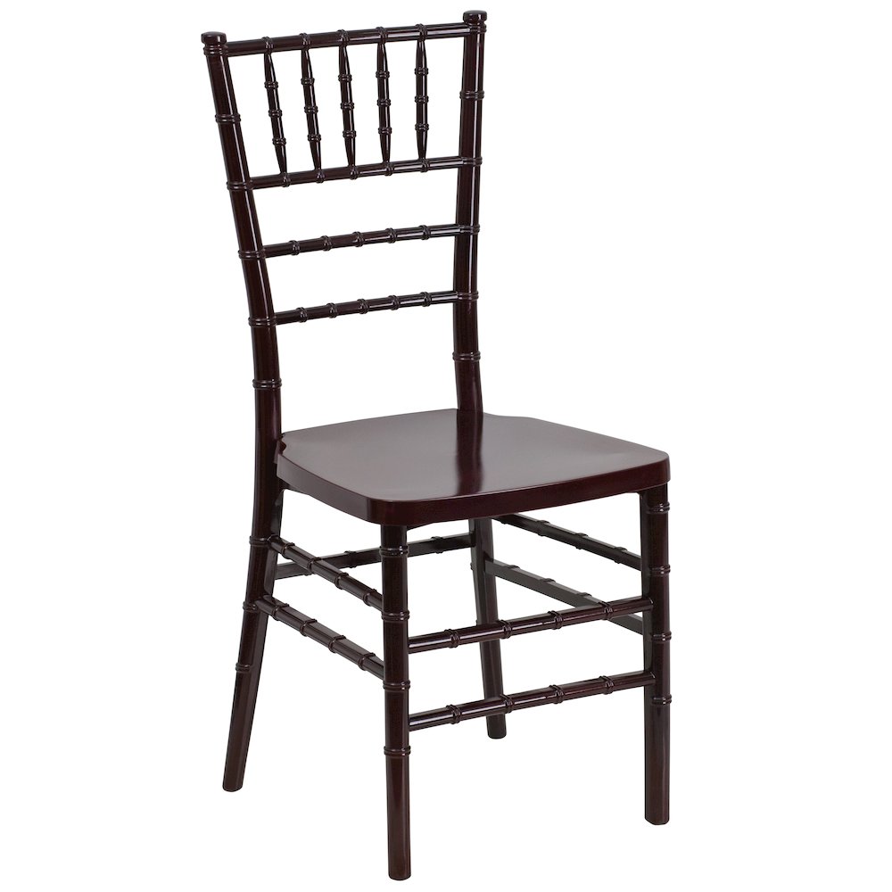 PREMIUM Mahogany Resin Stacking Chiavari Chair. Picture 1
