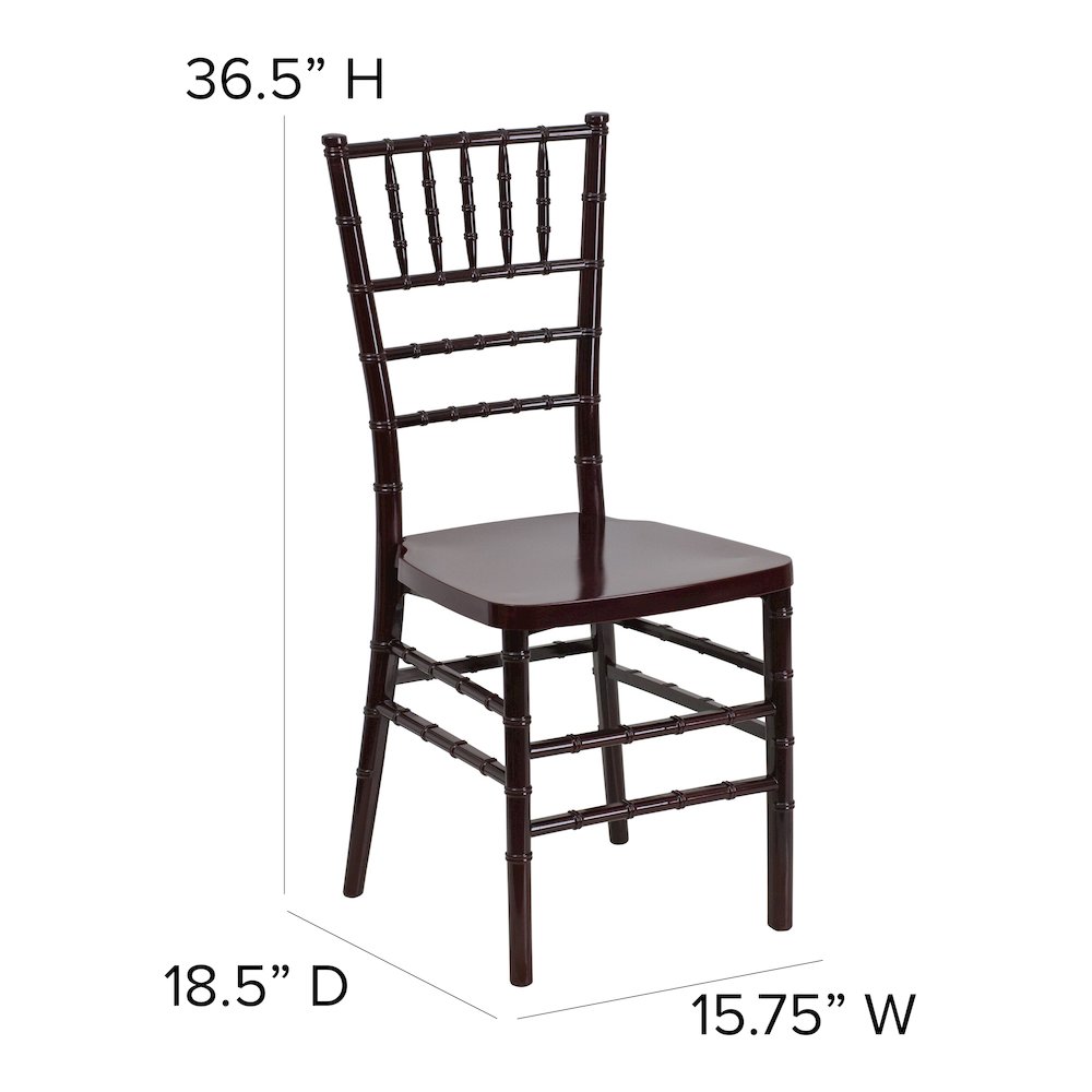 PREMIUM Mahogany Resin Stacking Chiavari Chair. Picture 6