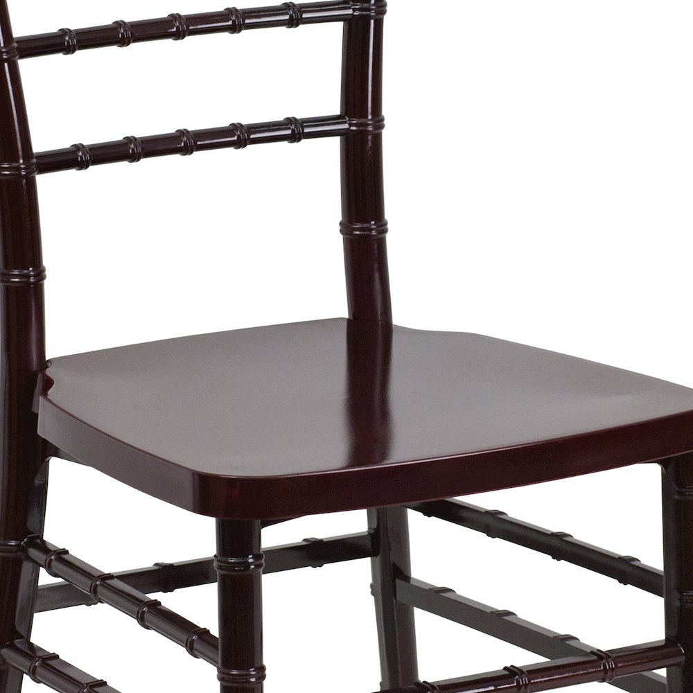 PREMIUM Mahogany Resin Stacking Chiavari Chair. Picture 11