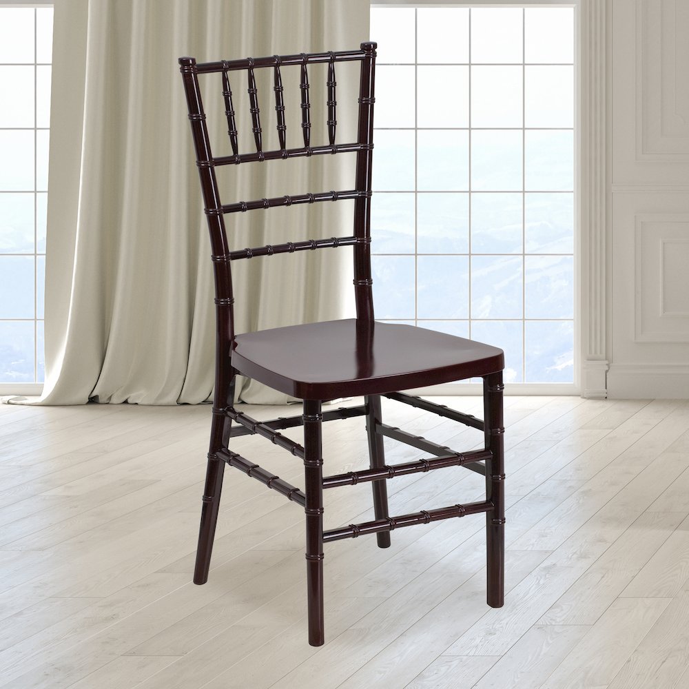 PREMIUM Mahogany Resin Stacking Chiavari Chair. Picture 2