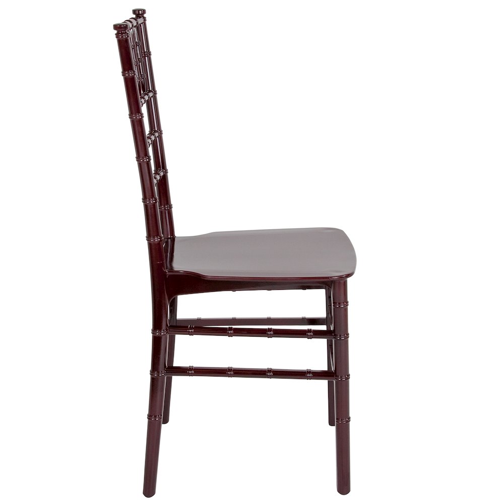 Mahogany Resin Stacking Chiavari Chair. Picture 5