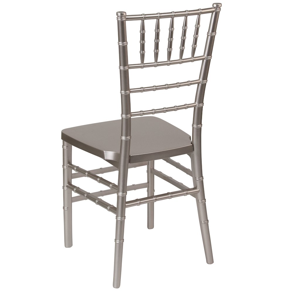 Pewter Resin Stacking Chiavari Chair. Picture 3