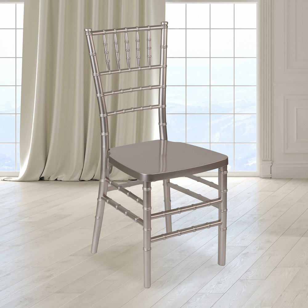 Pewter Resin Stacking Chiavari Chair. Picture 5