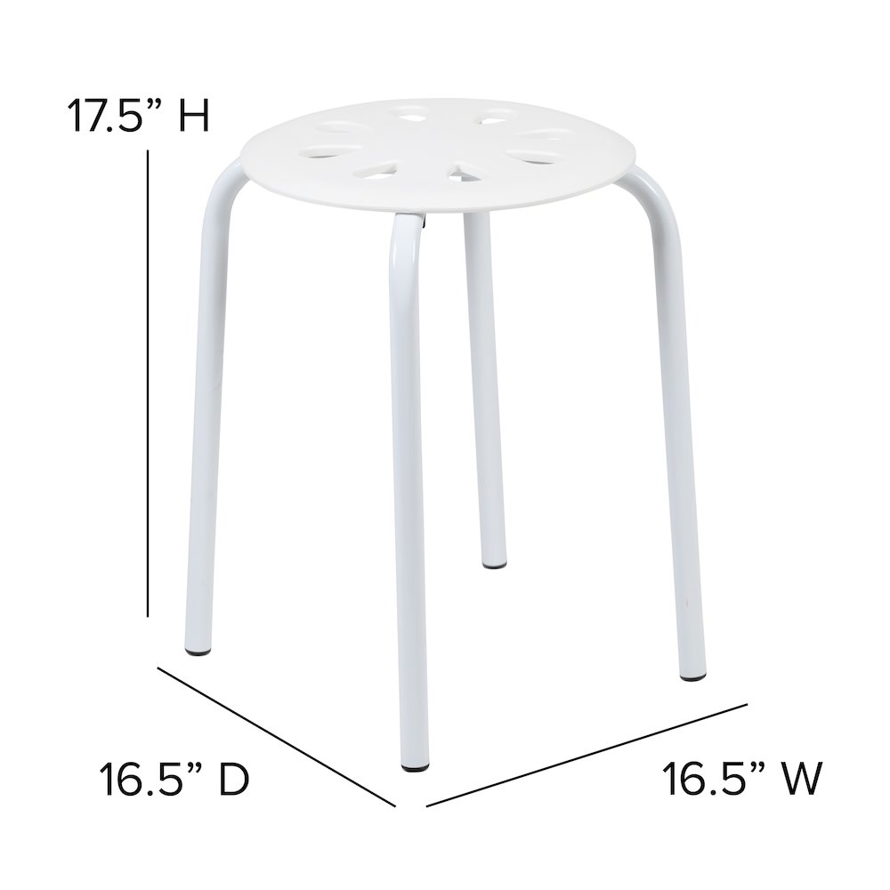 lastic Nesting Stack Stools, 17.5"Height, Assorted Colors (5 Pack). Picture 5