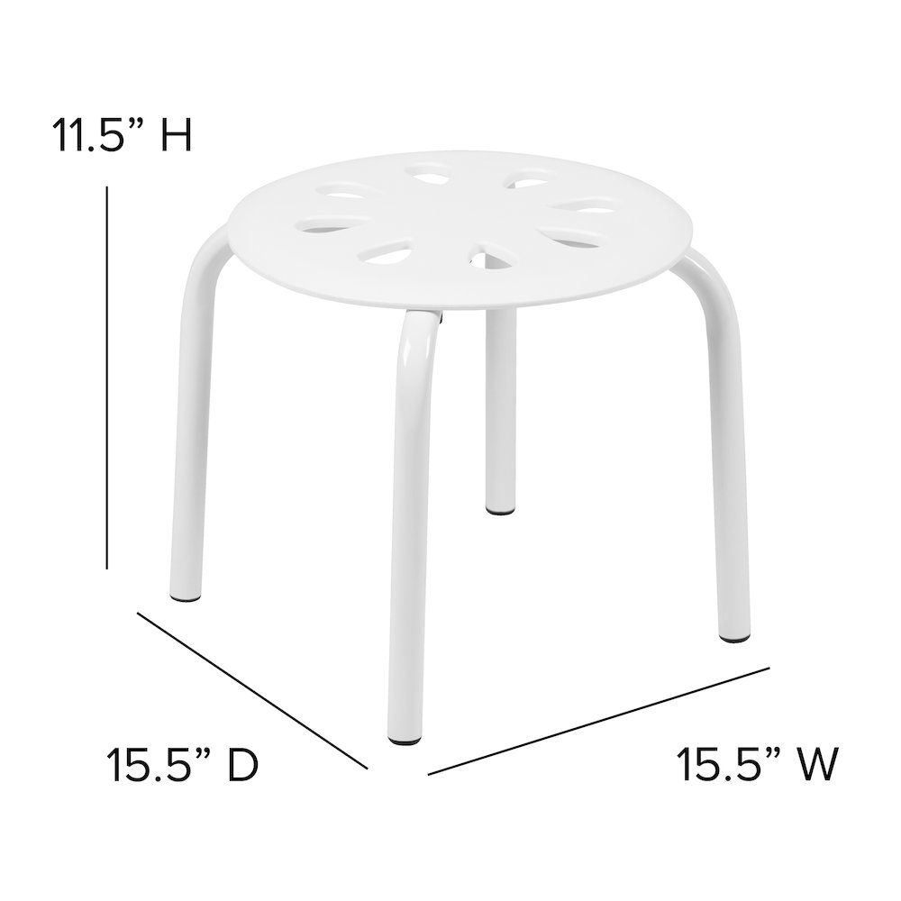 Plastic Nesting Stack Stools, 11.5"Height, Assorted Colors (5 Pack). Picture 5
