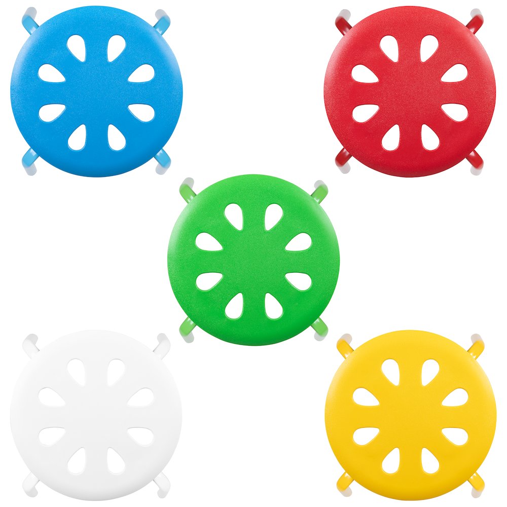 Plastic Nesting Stack Stools, 11.5"Height, Assorted Colors (5 Pack). Picture 7