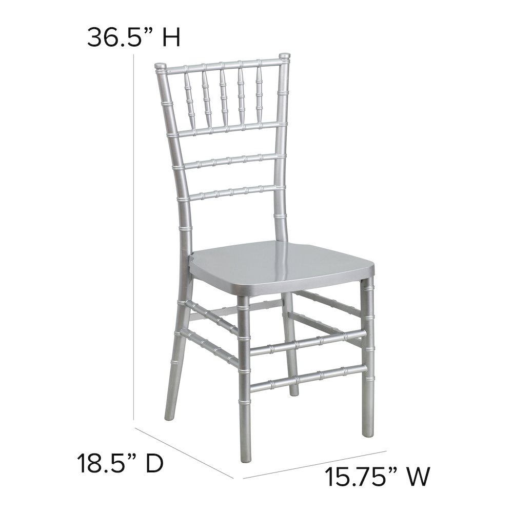 Silver Resin Stacking Chiavari Chair. Picture 2