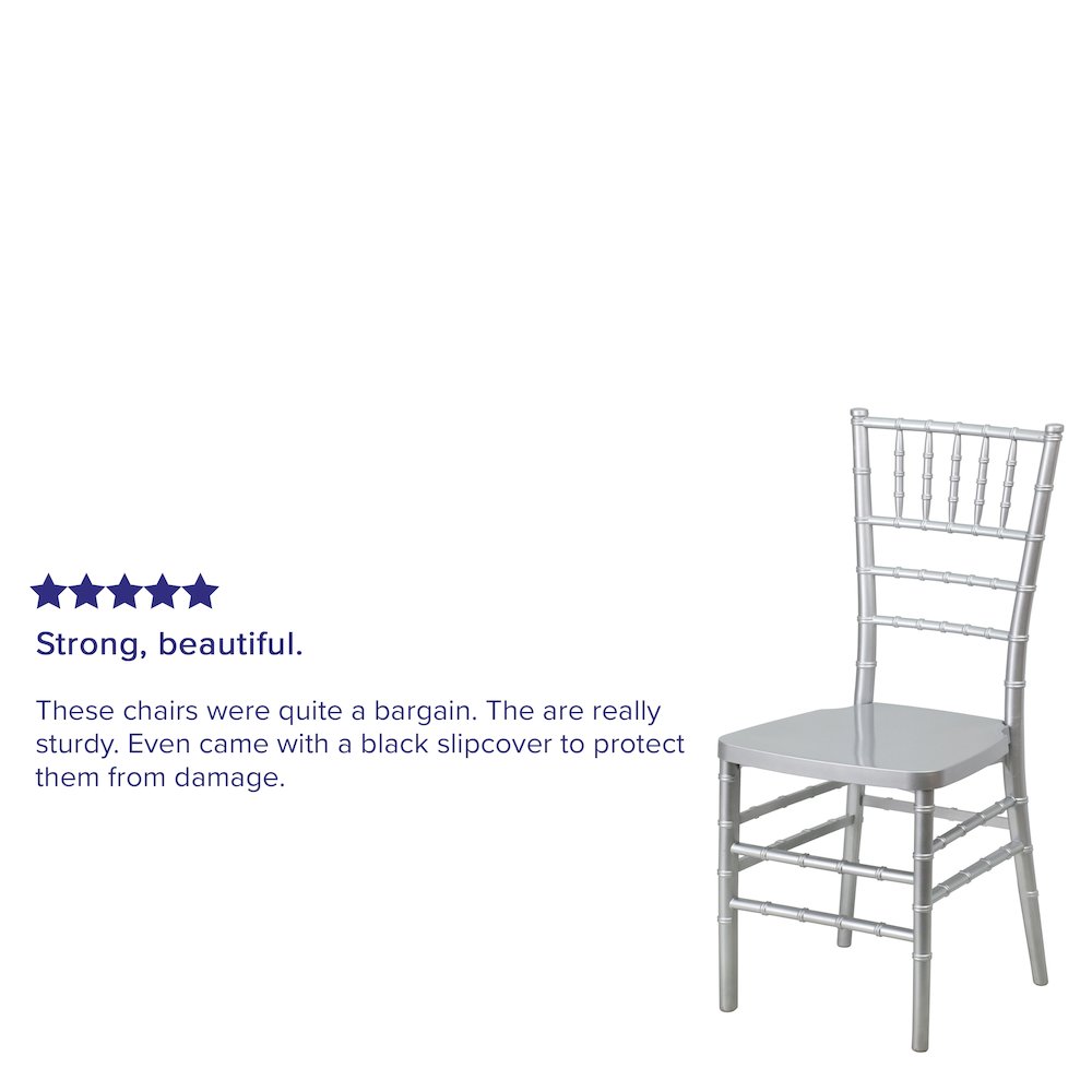 Silver Resin Stacking Chiavari Chair. Picture 9