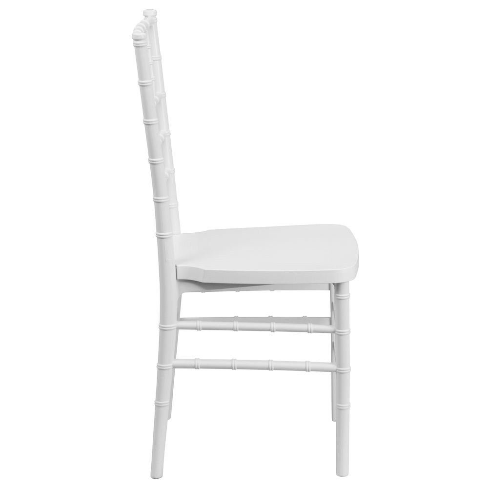 White Resin Stacking Chiavari Chair. Picture 3