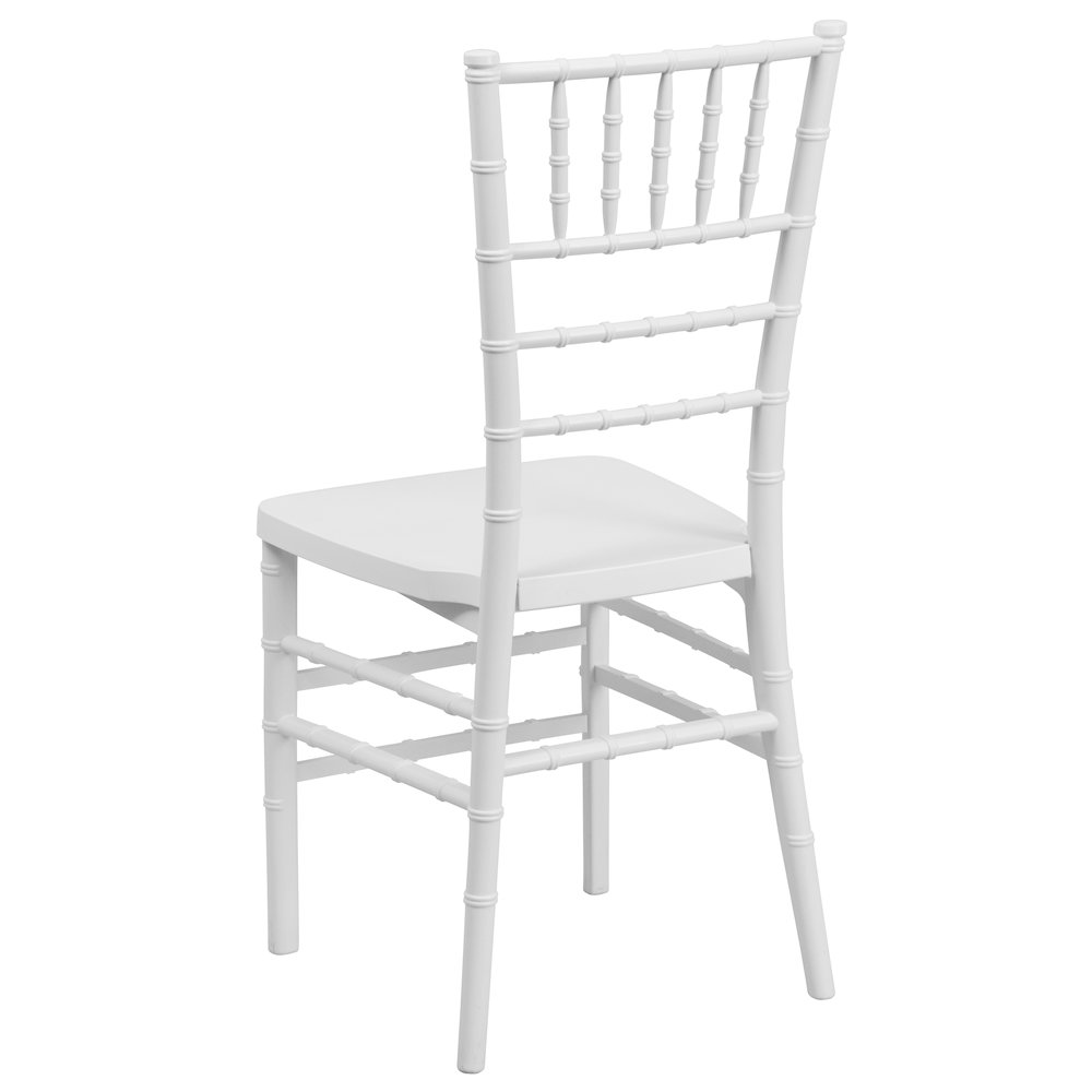 White Resin Stacking Chiavari Chair. Picture 4