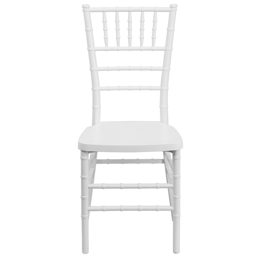 White Resin Stacking Chiavari Chair. Picture 5