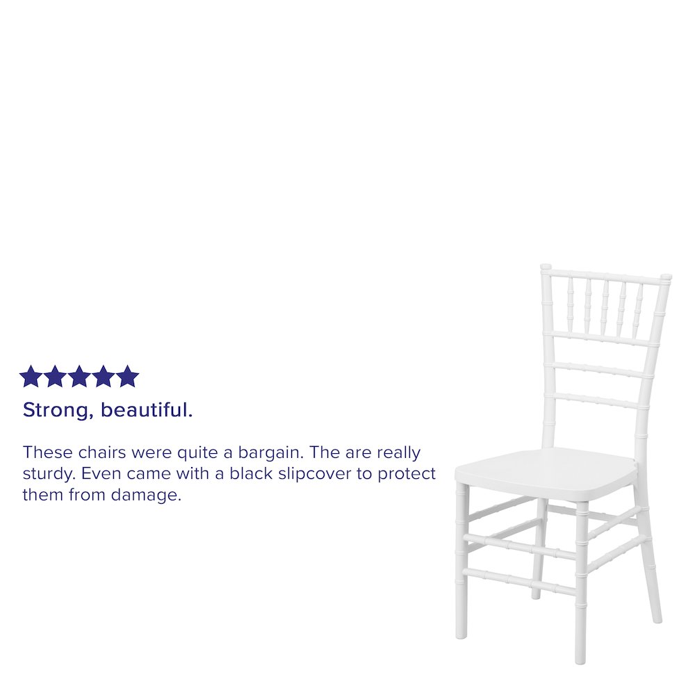 White Resin Stacking Chiavari Chair. Picture 10
