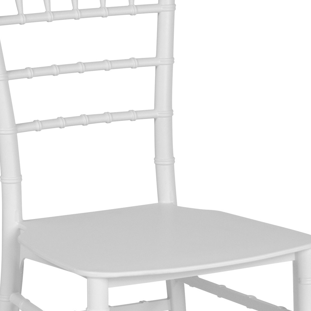 White Resin Stacking Chiavari Chair. Picture 8