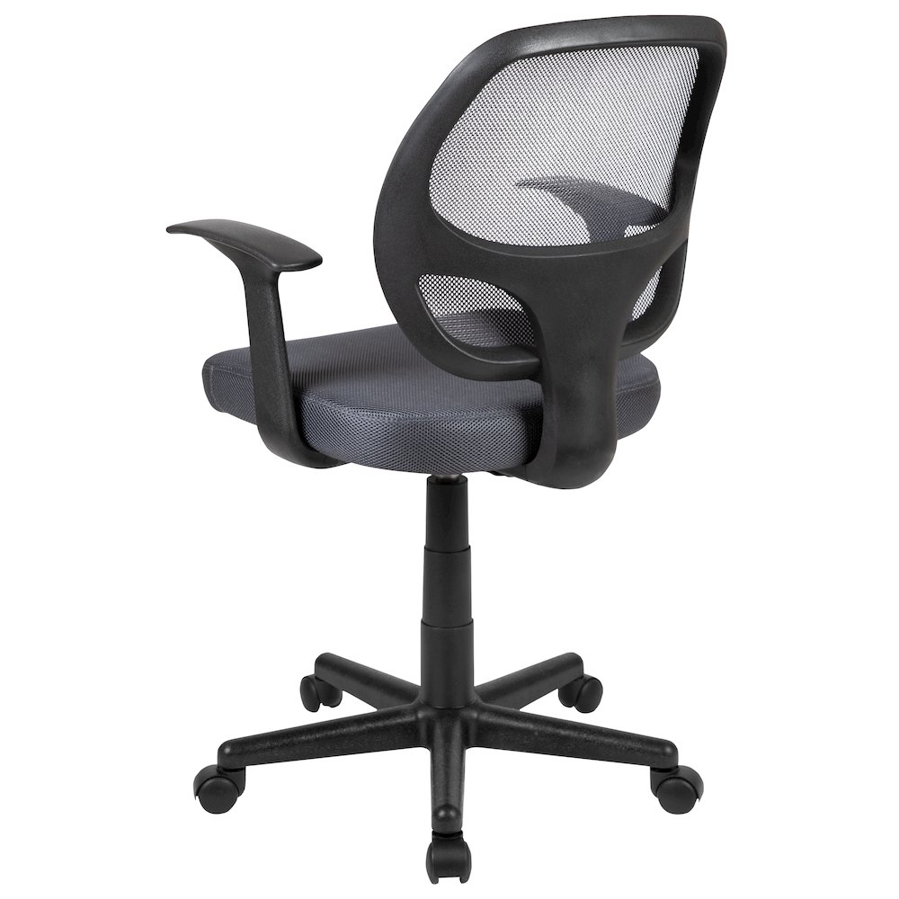 Fundamentals Mid-Back Gray Mesh Swivel Ergonomic Task Office Chair with Arms. Picture 8