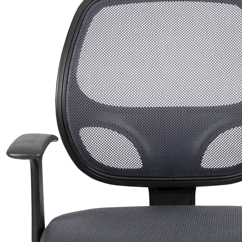 Fundamentals Mid-Back Gray Mesh Swivel Ergonomic Task Office Chair with Arms. Picture 9