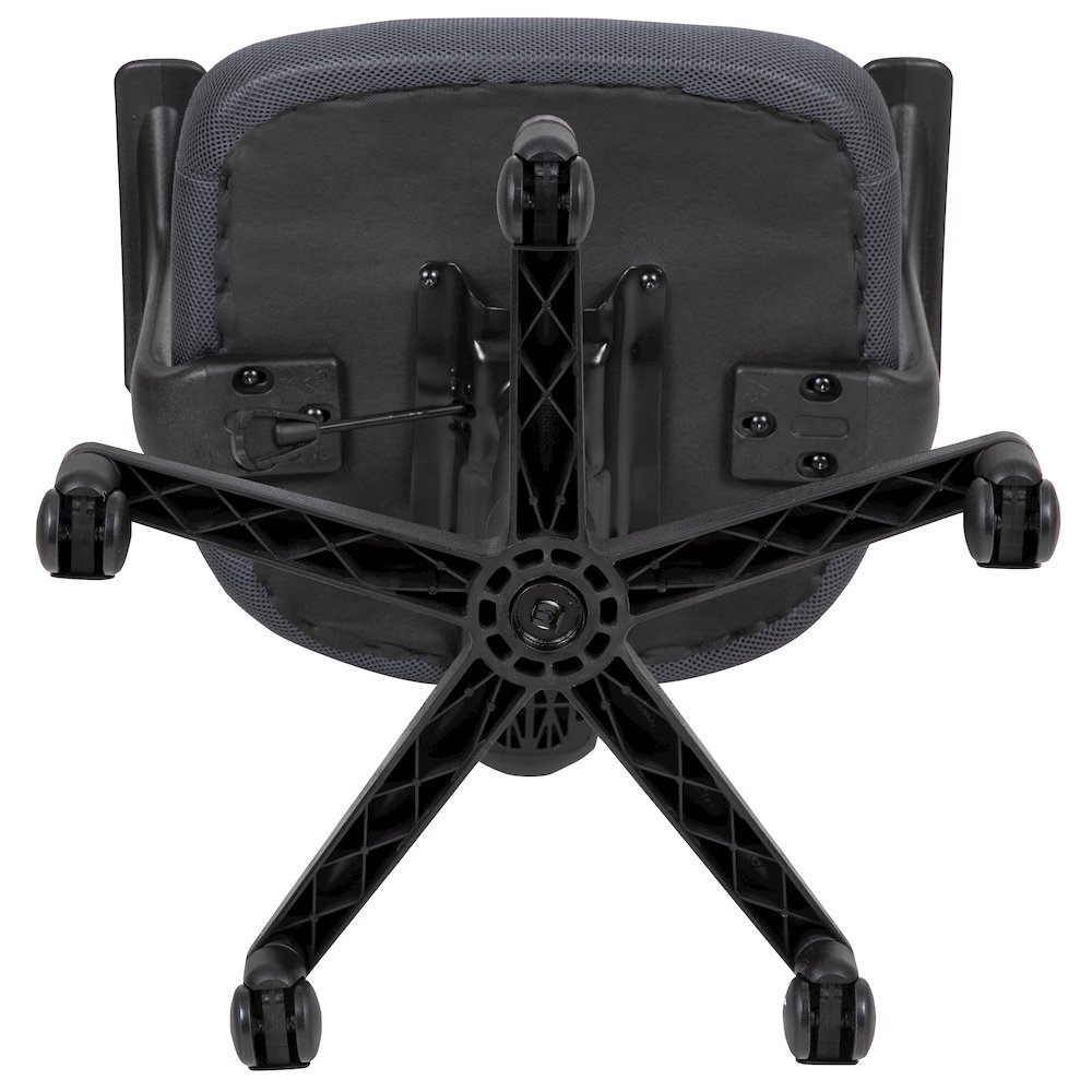 Fundamentals Mid-Back Gray Mesh Swivel Ergonomic Task Office Chair with Arms. Picture 13