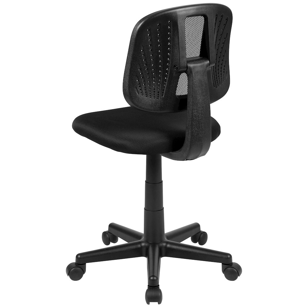 Fundamentals Mid-Back Black Mesh Swivel Task Office Chair with Pivot Back. Picture 8