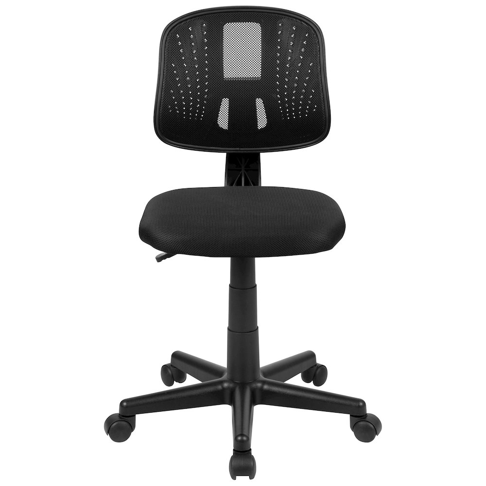 Fundamentals Mid-Back Black Mesh Swivel Task Office Chair with Pivot Back. Picture 11