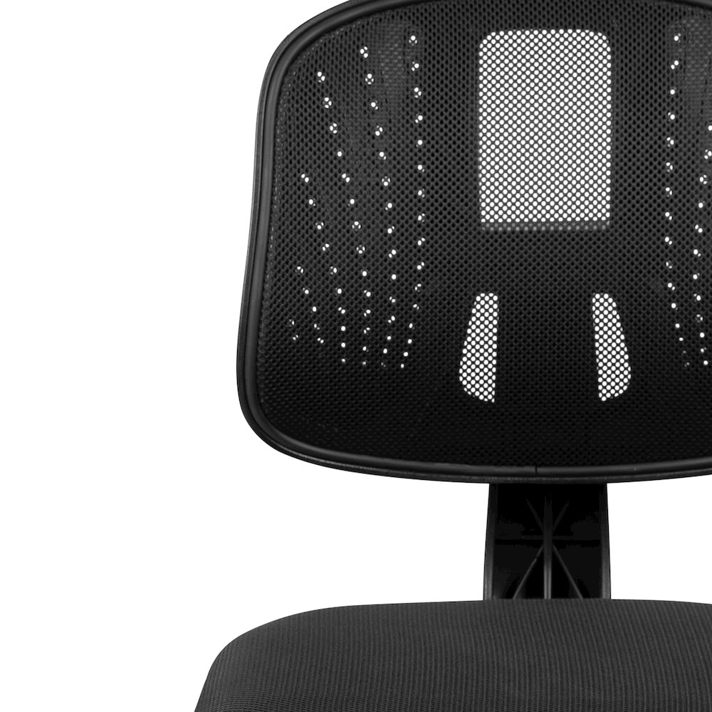 Fundamentals Mid-Back Black Mesh Swivel Task Office Chair with Pivot Back. Picture 9