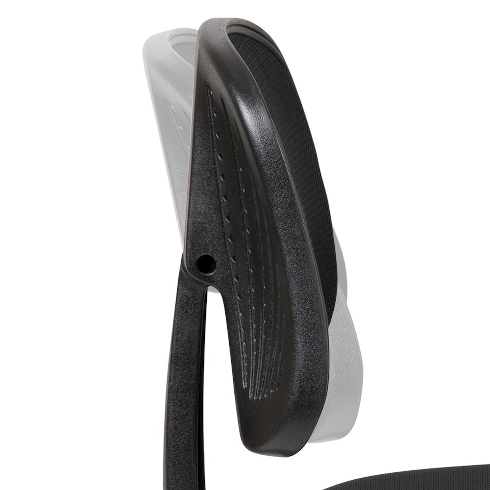 Fundamentals Mid-Back Black Mesh Swivel Task Office Chair with Pivot Back. Picture 14