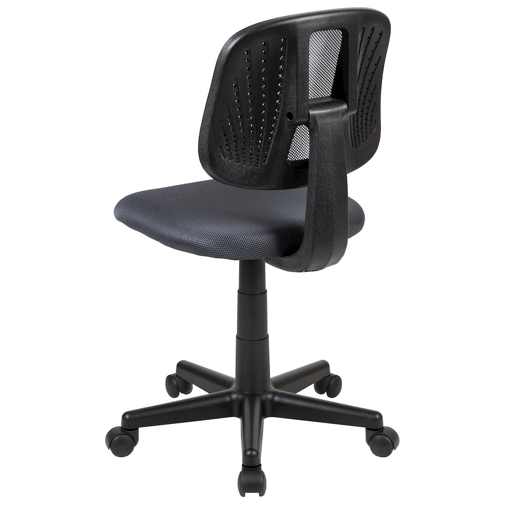 Mid-Back Gray Mesh Swivel Task Office Chair with Pivot Back, BIFMA Certified. Picture 4